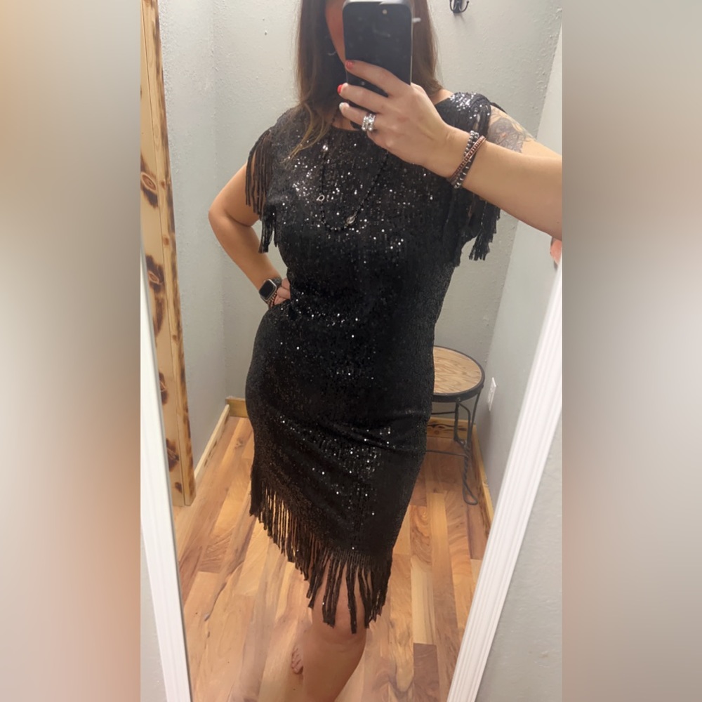 Sequence fringe Dress